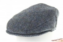 Flatcap Hawkins Harris Tweed blue pure new wool 59 [new]